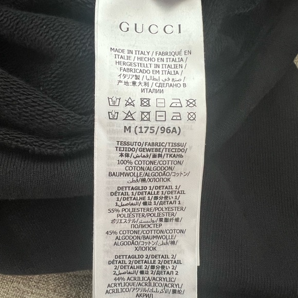 Men/Women Gucci Jersey Hoodie size M. Worn one time. Price is FIRM!!! - Picture 8 of 8